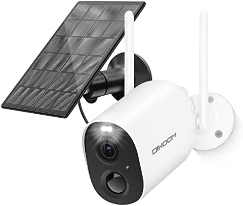 Spot Güneş Güvenlik Kamera Açık Kablosuz 1080 P Şarj Edilebilir Akülü Kamera ile Siren Alarmı, DİHOOM Tel Ücretsiz Kameralar