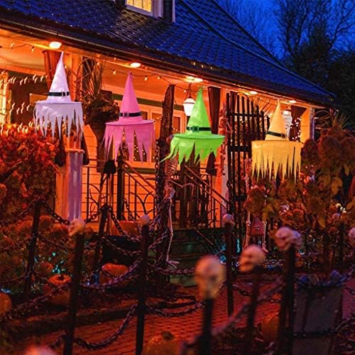 Cadılar bayramı Parlaklık cadı şapka Tırtıklı Sihirbazı için ışık Kız Açık Kapalı Yard Ağacı Bahçe parti dekor ile pil