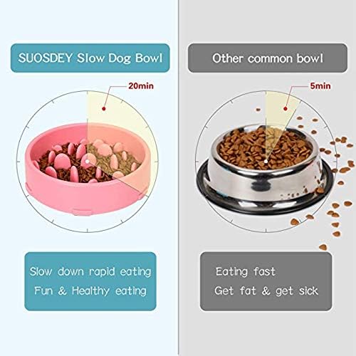 EvasivePro Yavaş Besleme Köpek Kase Interaktif Eğitim Anti Choke Eğlenceli Besleyici Bloat Durdurma Sağlıklı Beslenme Pet Kase