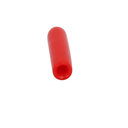 uxcell 3mm İç Dia Kauçuk Hortum Uç Kapağı Vida Konu Koruyucu Kapak Kırmızı 100 adet