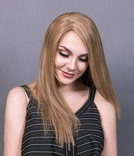 UnıWıgs 16 İnç Claire Bakire Remy İnsan Saç Topper, 5.55.5 Mono Baz Doğal Saç Çizgisi Saç Dökülmesi veya İnceltme Saç (8/12)