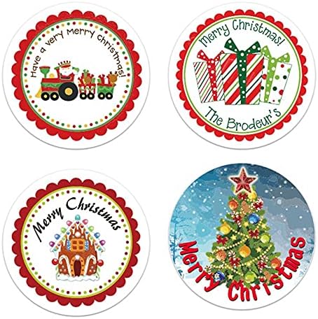 Yuxahiug Noel Çıkartmalar, 500 Adet / Rulo Dekor Çıkartmalar 1 İnç Oyuncak Hediye Noel Yeni Yıl Dekor Sticker Etiketler Kardan
