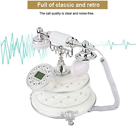 High-end Retro Vintage Telefon, FSK / DTMF Çift Sistemli Döner Kadranlı Antika Sabit Telefon,LCD Ekranlı,Otomatik IP ve Tek Dokunuşla
