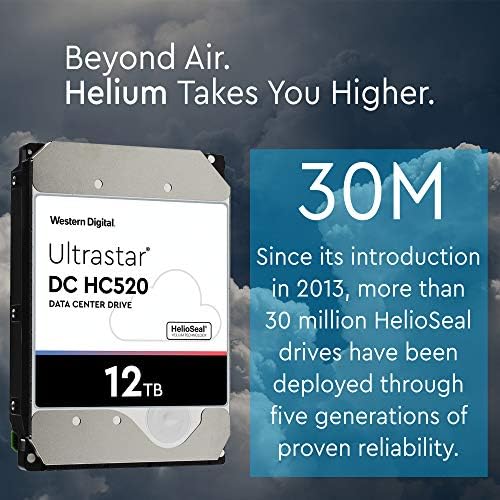 HGST-WD Ultrastar DC HC520 HDD | HUH721212ALE600 / 12 TB 7.2 K SATA 6 Gb / s 256 MB Önbellek 3.5 İnç Helyum Veri Merkezi Dahili