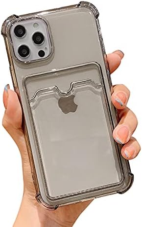 Tuokiou Yükseltme Temizle Cüzdan Telefon Kılıfı için iPhone 13 Pro Max 5G Slim Fit Kart Yuvası Kılıf Koruyucu Yumuşak TPU Darbeye