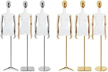 Kadın Manken Torso Elbise Formu Mankeni Vücut ile Ayrılabilir Arms ve Baş Yüksekliği Ayarlanabilir Kare Metal Taban Dikiş Terziler