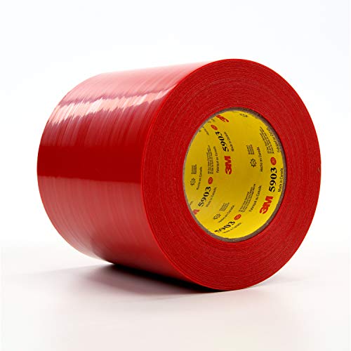 3M Dış Mekan Maskeleme Bandı, 5 inç x 60 yd 7,5 mil, 5903, Polietilen, Kırmızı (8'li Paket)