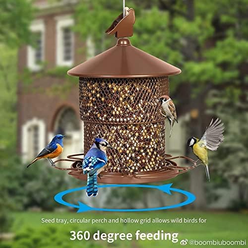 Metal Kuş Besleyiciler Sincap Geçirmez İçin Dışında Asılı Vahşi Kuşlar Hediye Kuş Gözlemcileri İçin Kuş Gıda 3.5 £ Tutar