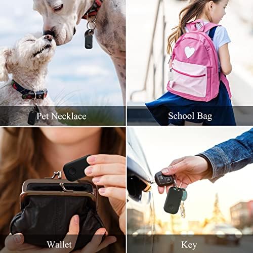 4 ADET Siyah Beyaz Tuşları Bulucu, Tuşları Evcil Cüzdan ve Okul Çantası için Bluetooth Izci, anahtar Bulucu Akıllı Izci Telefonları