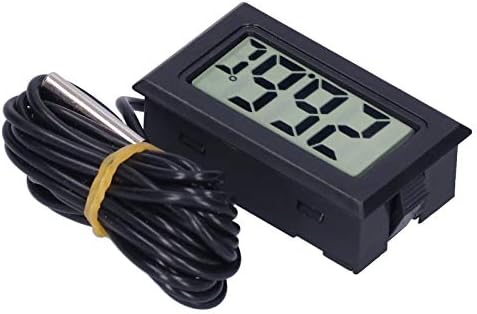 Dijital Termometre, LCD Kablolu Elektronik Sıcaklık Ölçüm Cihazı FY13001 (siyah)