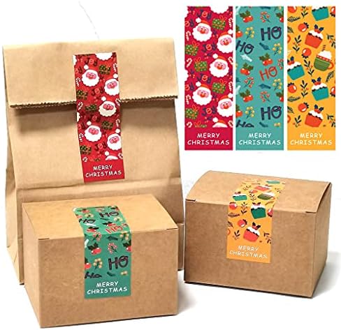Yeahii Noel Çıkartmalar Etiketleri 5 Yaprak 15 Adet Kavanoz Şişeleri Düğün Küçük Iş Paketleri Zarflar Mühürler Çıkartmalar
