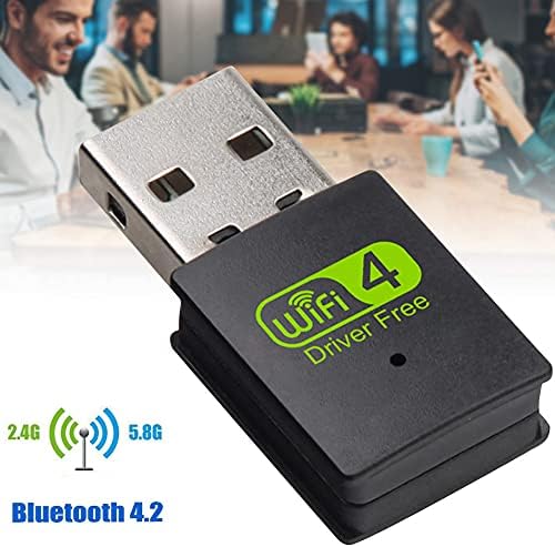 2 İN 1 USB WiFi Adaptörü Dual Band Kablosuz Harici Alıcı Dongle PC Laptop için?Bluetooth uyumlu sadece 600M mi?Sürücü-ücretsiz