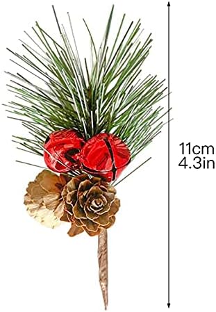 Sucpur 10 Adet 10 Stilleri Çam Kozalağı Holly Berry Seçtikleri, 4.3 inç Kar Akın Kırmızı Tatil Çiçek Spreyler Dekorasyon DIY