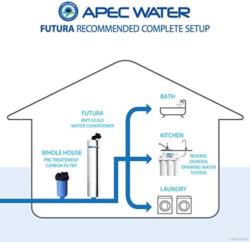 APEC Su Sistemleri FUTURA-15 Premium 15 GPM Tüm Ev Tuzsuz Su Yumuşatıcı ve Su Kremi