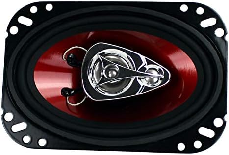 BOSS 4 x 6 250 W 3-Way Araç Ses Koaksiyel Hoparlörler Kırmızı 4 Ohm (16 Paket)