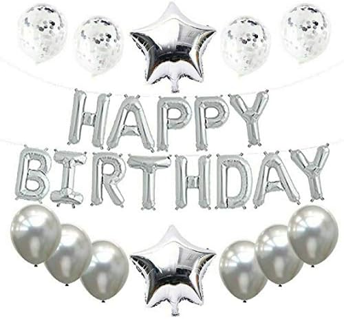 Tookkata - 1 Set 16 Mutlu Doğum Günü Folyo Helyum Harfler Balonlar Set Lateks Balon Parti Dekor Yeni (6 Kırmızı)