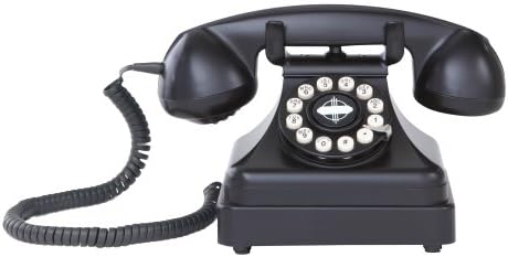 Crosley CR62-BK Su Isıtıcısı Basma Düğmesi Teknolojisine Sahip Klasik Masa Telefonu, Siyah