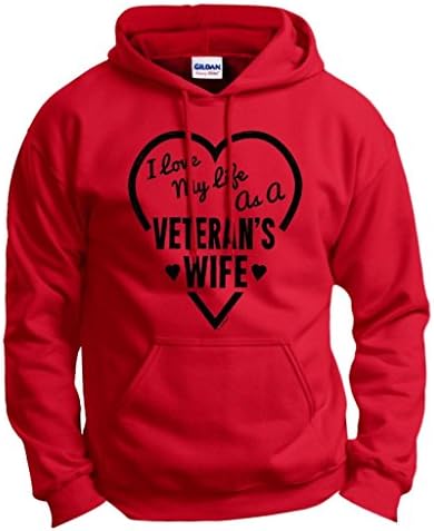 Veteran Eşi Hediye Aşk benim Hayat Gurur Askeri Hoodie Sweatshirt