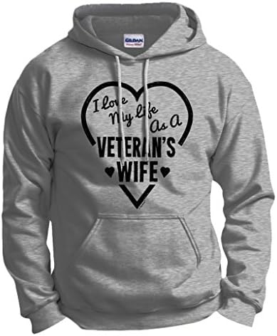 Veteran Eşi Hediye Aşk benim Hayat Gurur Askeri Hoodie Sweatshirt