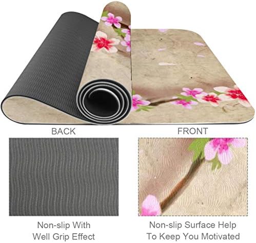 Siebzeh Japon Tarzı Çiçeği Çiçek Premium Kalın Yoga Mat Çevre Dostu Kauçuk Sağlık ve Fitness Kaymaz Mat Her Türlü Egzersiz Yoga