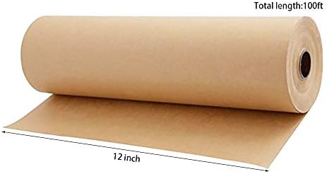 12 inç Kraft Kağıt Rulosu Geri Dönüşümlü Doğal Kraft Kağıt Ruloları Hediye Paketleme, Paketleme, Nakliye, Masa Koşucusu, Zemin