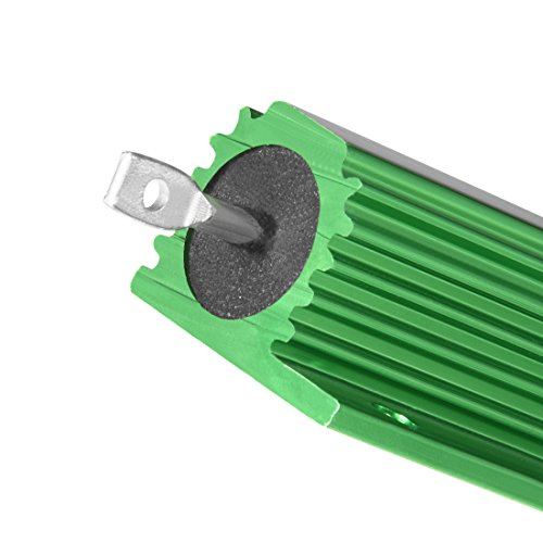 uxcell 2 Adet Alüminyum Kasa Direnç 100 W 1.5 Ohm Wirewound Yeşil LED Yedek Dönüştürücü 100 W 1.5 RJ